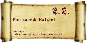 Marischek Roland névjegykártya